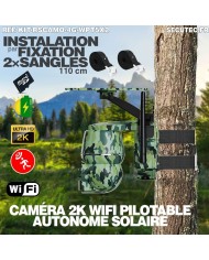 Kit vidéosurveillance camouflage 4G autonome 2 caméras pilotables WIFI