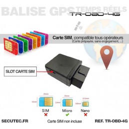 OBD Interface OBD GPS Tracker Tracking Sans Carte SIM GPS Tracker