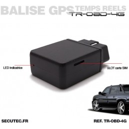 Balise GPS temps réel par connexion OBD2 sans abonnement