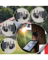 Kit vidéosurveillance 3G 4G autonome 4 caméras pilotables WIFI 2K