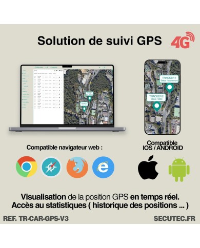 Balise GPS tracking temps réel sans abonnement avec relai stop moteur