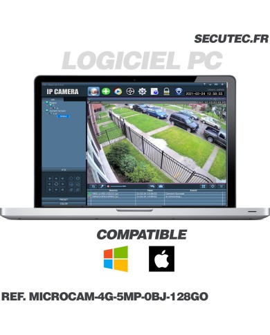 Micro caméra IP 4G à intégrer accès à distance via iPhone Android enregistrement Ultra HD 5MP sur micro SD 128Go avec alerte dét