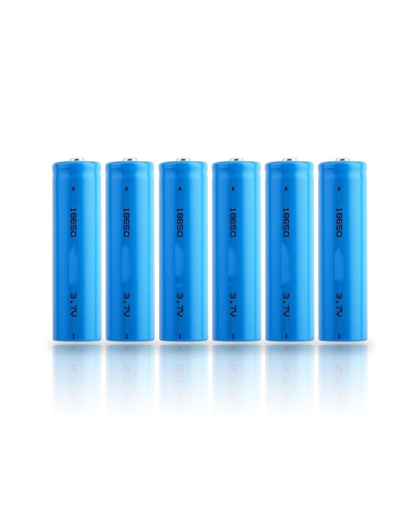 Pack de 6 batteries 3.7V rechargeable lithium-ion type 18650 capacité 3200 mAh basse température