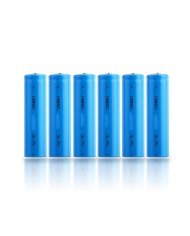 Pack de 6 batteries 3.7V rechargeable lithium-ion type 18650 capacité 3200 mAh basse température