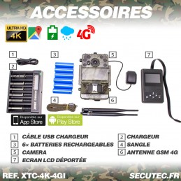 Caméra de chasse HD 1080P IR invisible GPS GSM 4G cloud video et photo