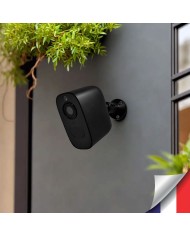 Caméra wifi noire 4MP 2K 128GO vision nocturne invisible très longue autonomie détection humaine