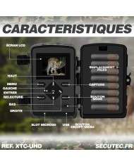 Camera de chasse autonome photo 48 Mpx vidéo audio Full HD vision nocturne invisible étanche IP66 pour la surveillance en extéri