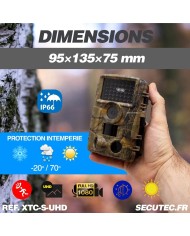 Camera de chasse autonome solaire photo 48 Mpx vidéo audio Full HD vision nocturne invisible étanche IP66
