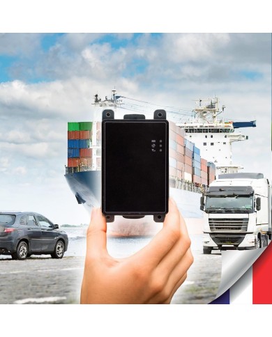 Tracker GPS 4G ultra longue autonomie jusqu'à 10 ans avec 1 position par jour spéciale gestion de flotte accès serveur et carte