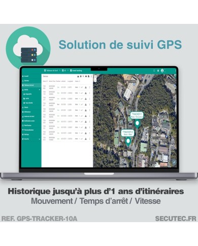 Tracker GPS 4G ultra longue autonomie jusqu'à 10 ans avec 1 position par jour spéciale gestion de flotte accès serveur et carte