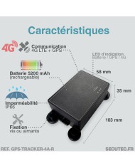 Balise GPS 4G ultra longue autonomie 4 ans maximum
