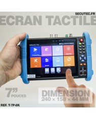Testeur et scanner de caméra 8K max avec écran tactile 7 pouces