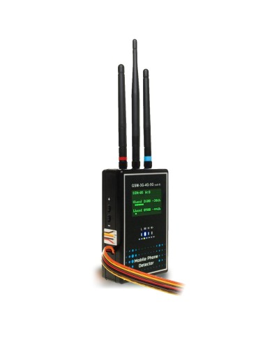 Détecteur professionnel de smartphone GSM 2G 3G 4G 5G avec écran LCD et alerte détection sur sortie alarme relais