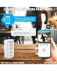 Prise de courant murale caméra cachée IP WiFi détection de mouvement écoute à distance 128Go